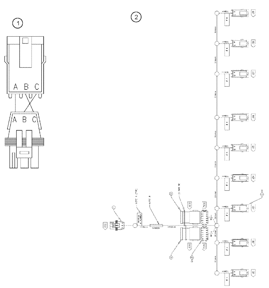 Схема запчастей Case IH 3185 - (12-022) - HARNESS, AIM COMMAND (06) - ELECTRICAL