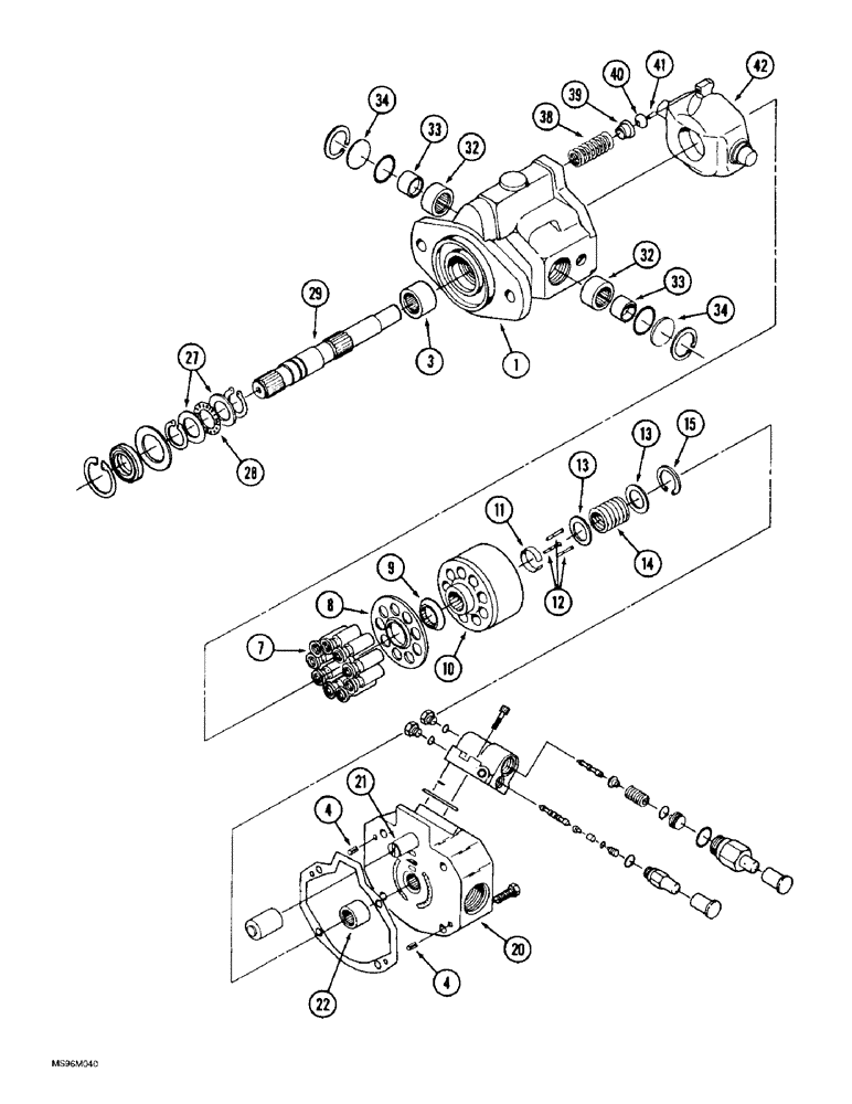 Схема запчастей Case IH 9310 - (8-012) - HYDRAULIC PISTON PUMP ASSEMBLY (08) - HYDRAULICS