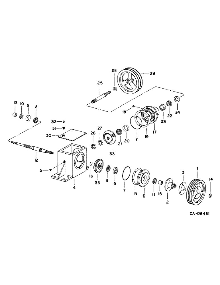 Схема запчастей Case IH 1460 - (07-21) - DRIVE TRAIN, STRAP CHOPPER GEAR CASE, SEPARATOR DRIVE Drive Train