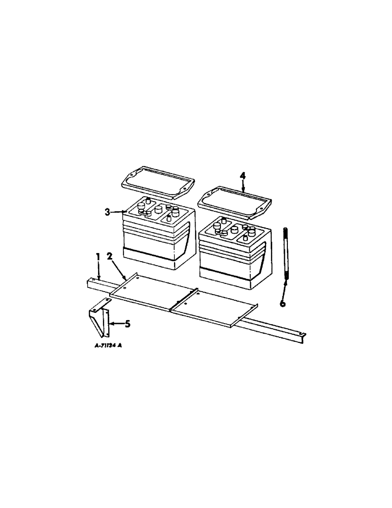 Схема запчастей Case IH 403 - (396) - BATTERY, COVER AND SUPPORTS, FOR D-282 ENGINE (55) - ELECTRICAL SYSTEMS