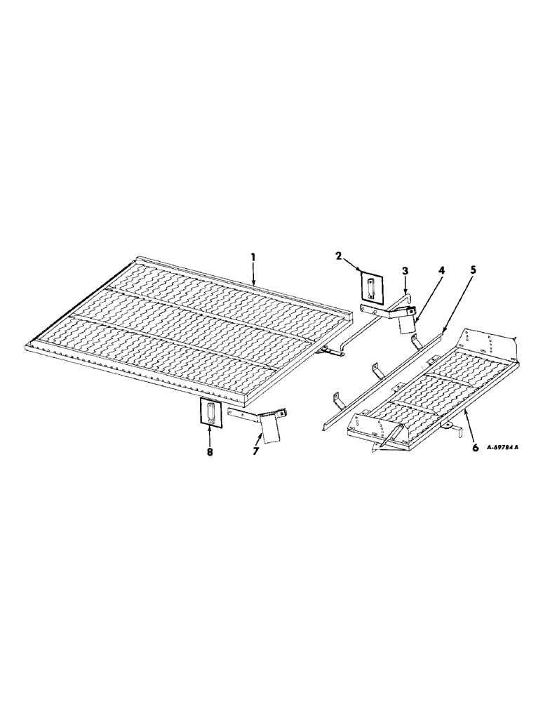 Схема запчастей Case IH 503 - (090) - CHAFFER SIEVE AND EXTENSION (74) - CLEANING