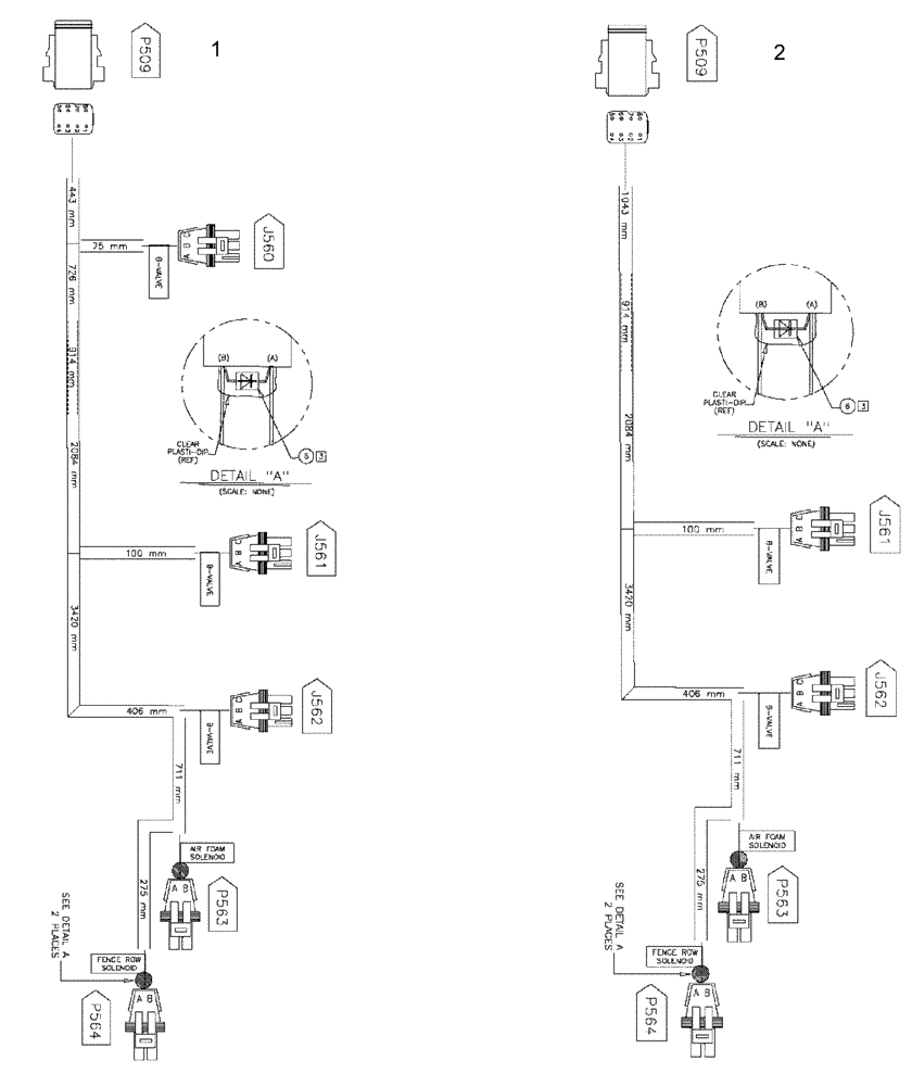 Схема запчастей Case IH 3230 - (55.440.20) - BOOM ELECTRICAL GROUP, 5 SECTION (55) - ELECTRICAL SYSTEMS