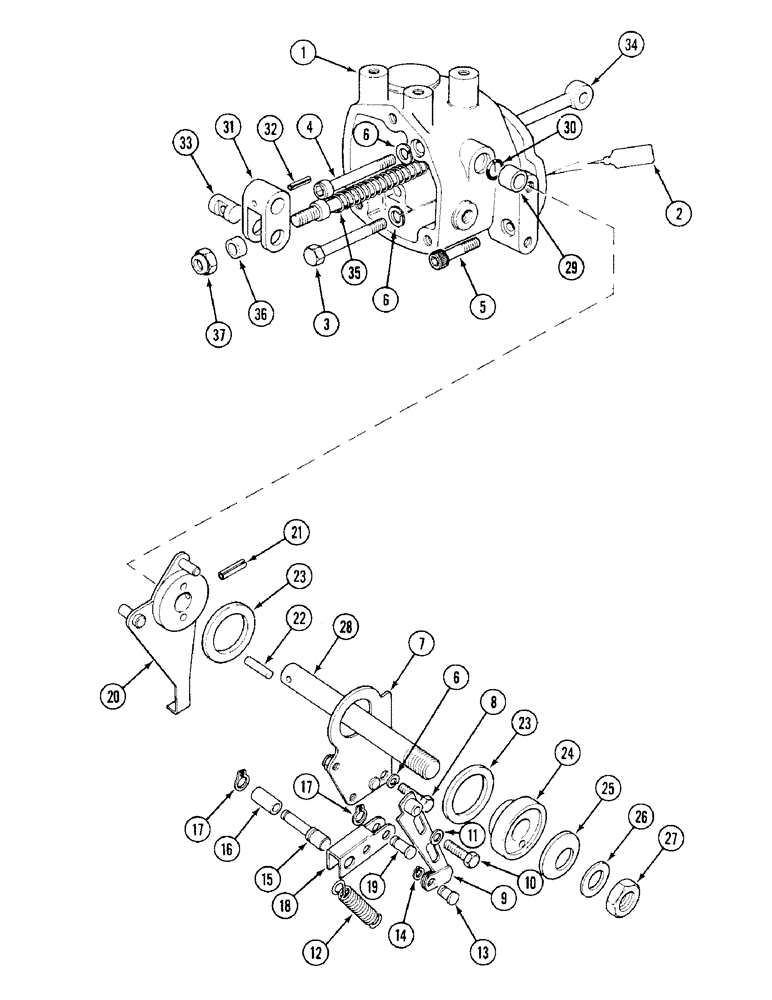 Схема запчастей Case IH 1394 - (8-328) - CONTROL HOUSING ASSEMBLY (08) - HYDRAULICS