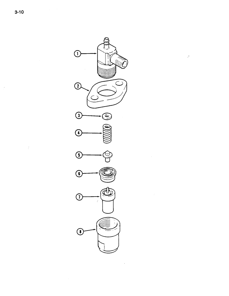 Схема запчастей Case IH 245 - (3-10) - FUEL INJECTOR NOZZLE (03) - FUEL SYSTEM