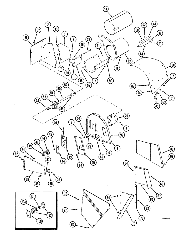 Схема запчастей Case IH 2144 - (9D-10) - GRAIN ELEVATOR HEAD, HORIZONTAL (16) - GRAIN ELEVATORS & AUGERS