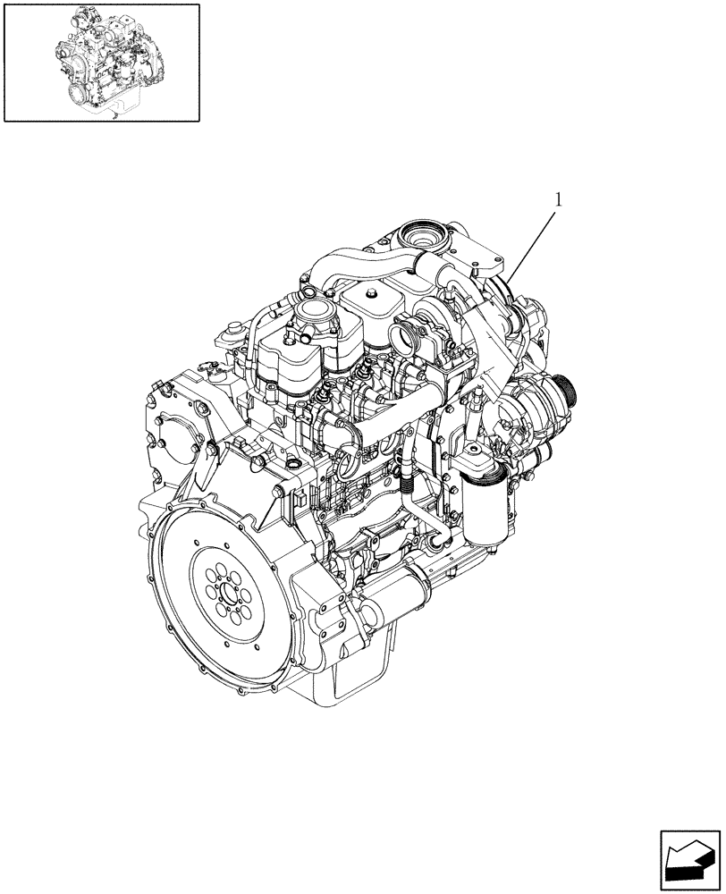 Схема запчастей Case IH WDX1202 - (01.01) - ENGINE (01) - ENGINE