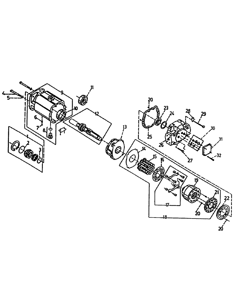 Схема запчастей Case IH 7000 - (B02-85) - HYDRAULIC MOTOR, HORIZONTAL ARM VARIABLE EXTRACTOR Hydraulic Components & Circuits