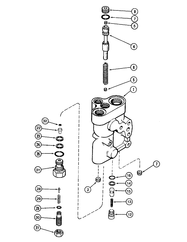 Схема запчастей Case IH 8940 - (5-014) - STEERING PRIORITY VALVE ASSEMBLY (05) - STEERING