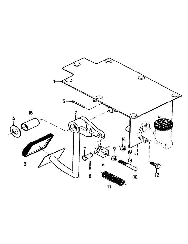 Схема запчастей Case IH 7000 - (A09-06) - BRAKE PEDALS, 7000 Mainframe & Functioning Components