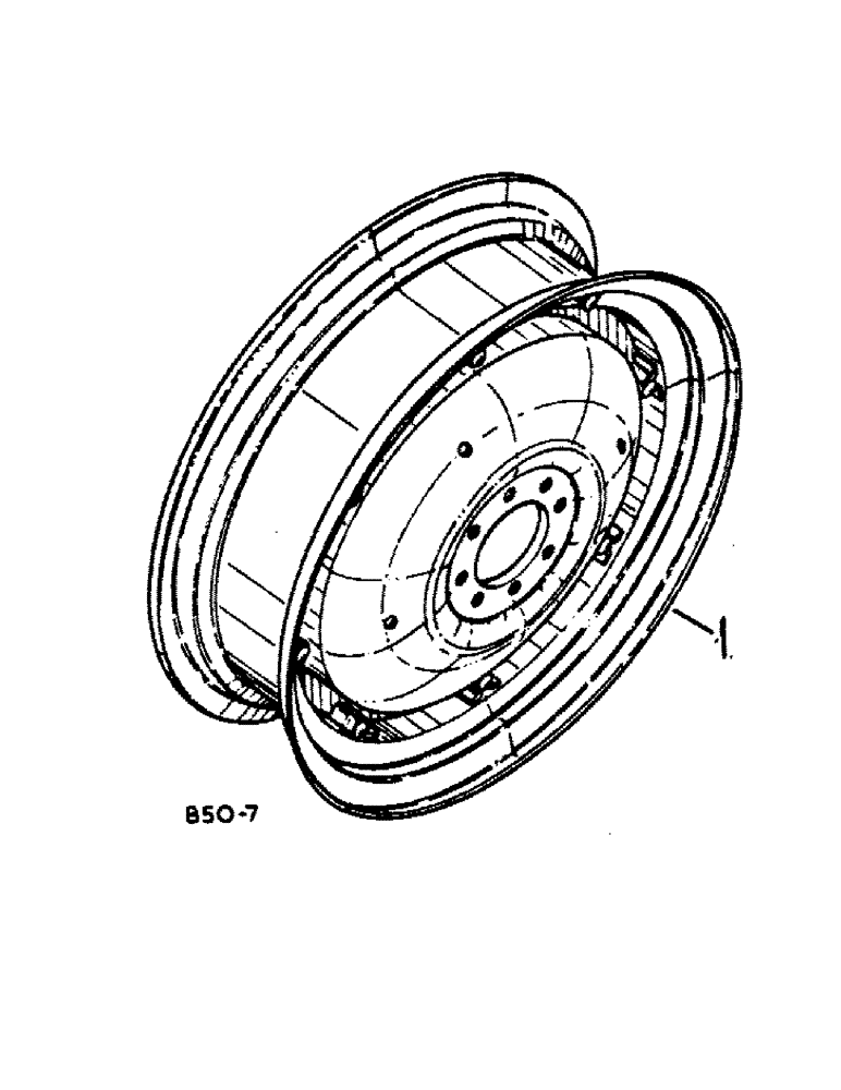 Схема запчастей Case IH 385 - (15-02) - WHEELS AND TRACTION, REAR WHEELS, SIX BOLT WHEEL TO RIM MOUNTING Wheels & Traction