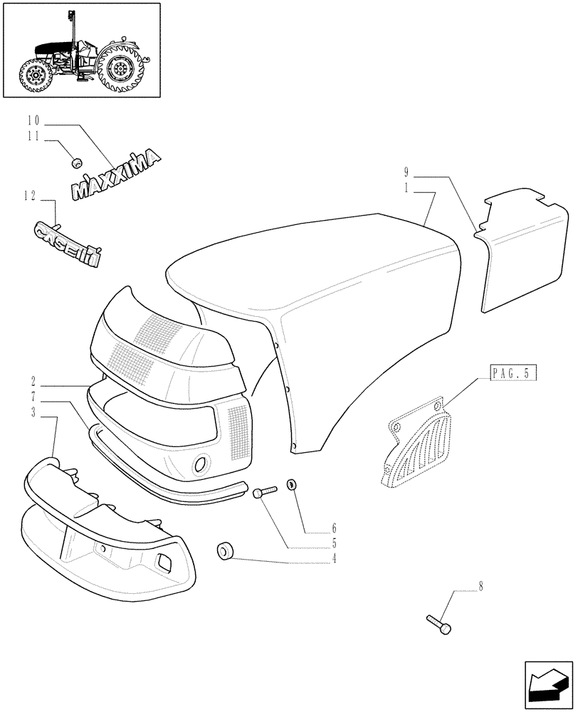 Схема запчастей Case IH JX1060C - (1.83.0[01]) - HOODS (08) - SHEET METAL