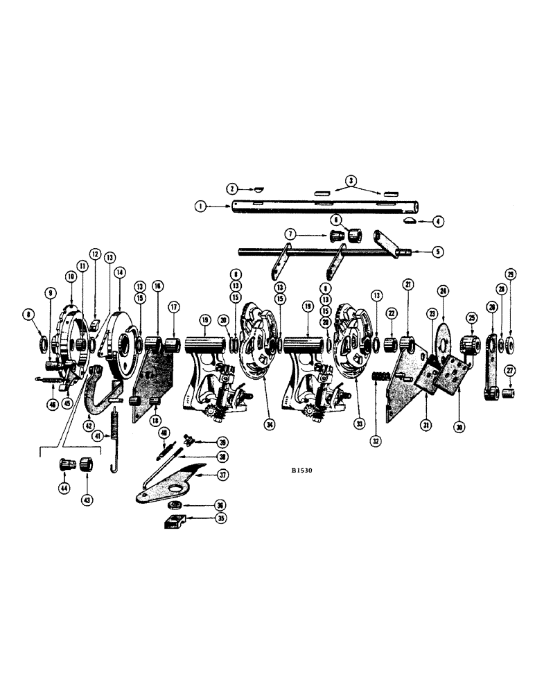 Схема запчастей Case IH 200 - (28) - KNOTTER SHAFT AND TUCKER FINGERS 