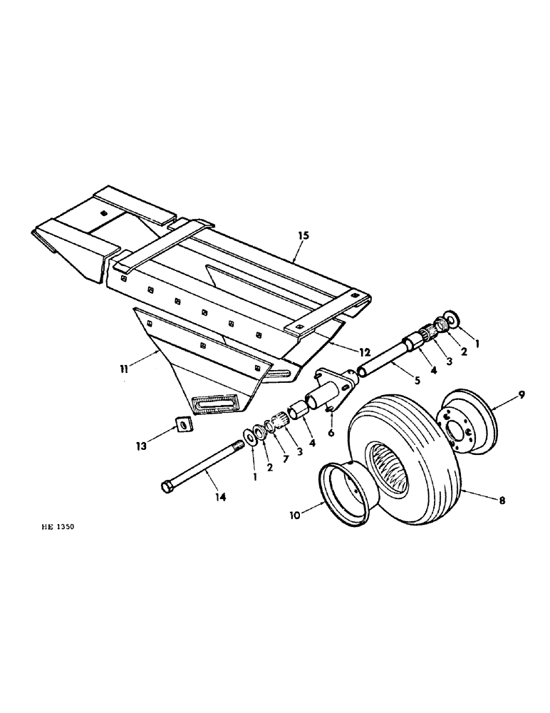 Схема запчастей Case IH 210 - (N-03) - PARTS ACCESSORIES & ATTACHMENTS, PLATFORM GAUGE WHEEL, 14 1/2, 16 1/2 & 19 1/2, S.N. 3700 & SINCE Accessories & Attachments