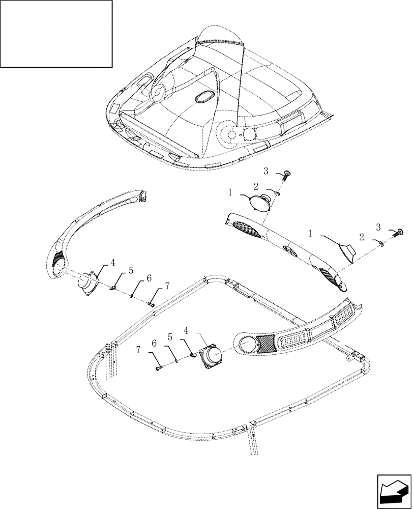 Схема запчастей Case IH WDX1202S - (18.32) - PREMIUM SPEAKERS Attachments