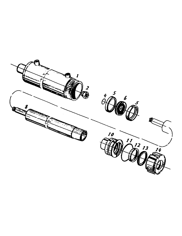 Схема запчастей Case IH 7700 - (B01-40) - HYDRAULIC CYLINDER, TRACK ADJUSTER 7700 Hydraulic Components & Circuits