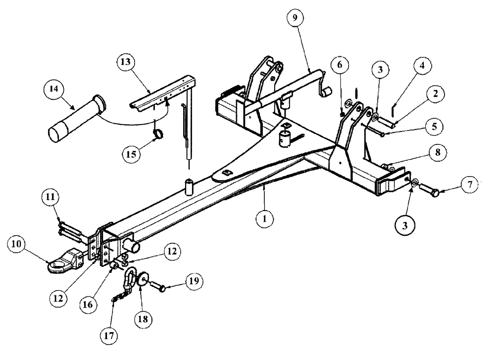 Схема запчастей Case IH 4450 - (09-16) - FRONT HITCH ASSEMBLY - 26 FOOT 3 INCH THROUGH 35 FOOT 3 INCH LAYOUT 