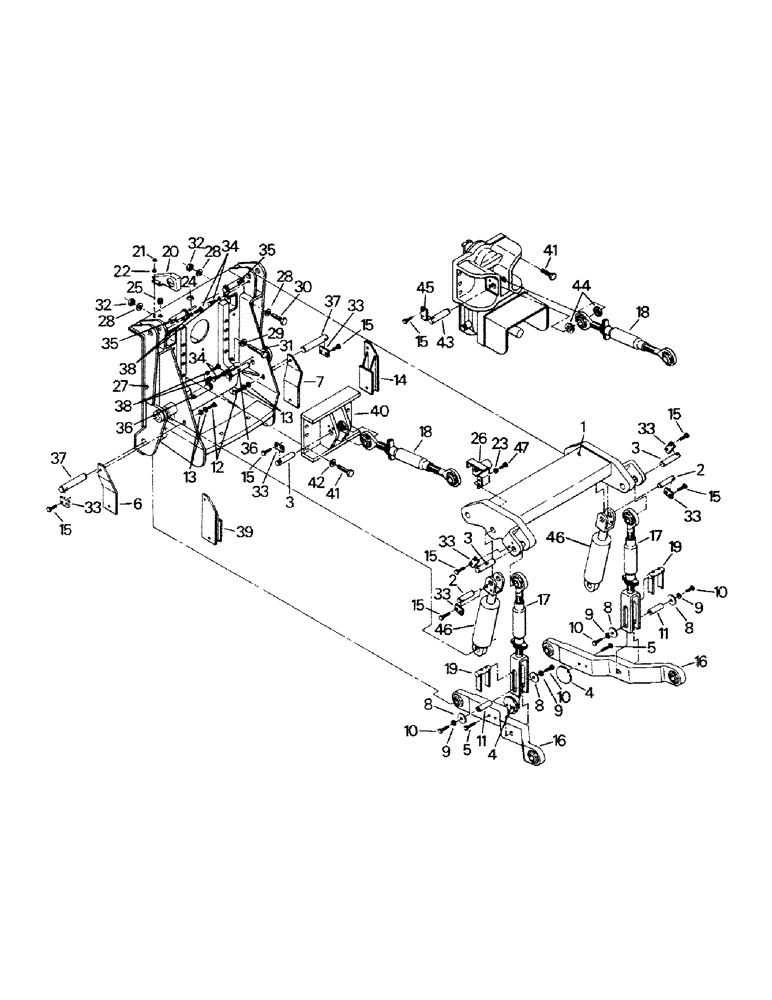 Схема запчастей Case IH KP-1360 - (10-01) - 3-POINT HITCH AND MOUNTING Options & Miscellaneous