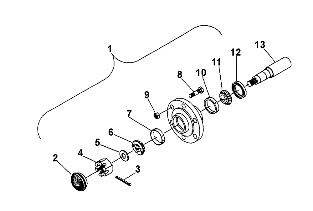 Схема запчастей Case IH TIGER-MATE - (09-05) - W545 HUB & SPINDLE ASSEMBLY (09) - CHASSIS/ATTACHMENTS