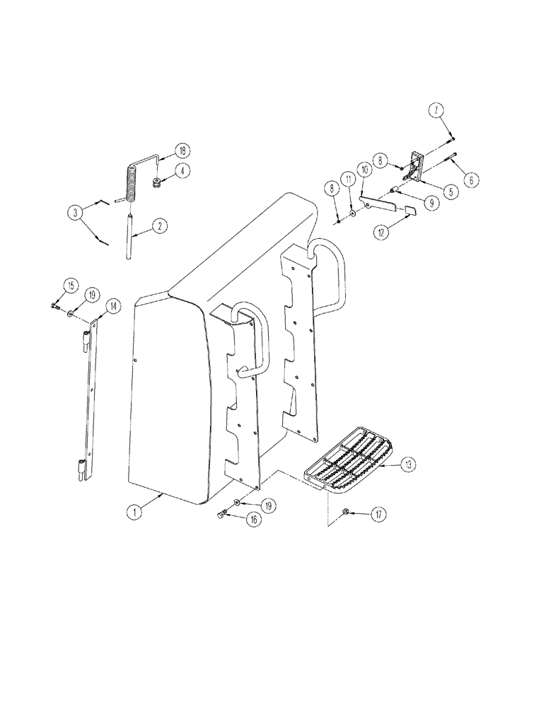 Схема запчастей Case IH STX325 - (09-31) - BATTERY DOOR ASSEMBLY (09) - CHASSIS