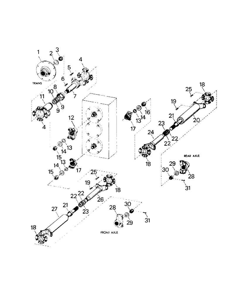 Схема запчастей Case IH RC210 - (04-26) - RC 210 DRIVESHAFT (04) - Drive Train