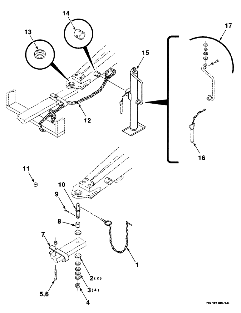 Схема запчастей Case IH 8455 - (7-02) - HITCH AND JACK ASSEMBLY (12) - MAIN FRAME