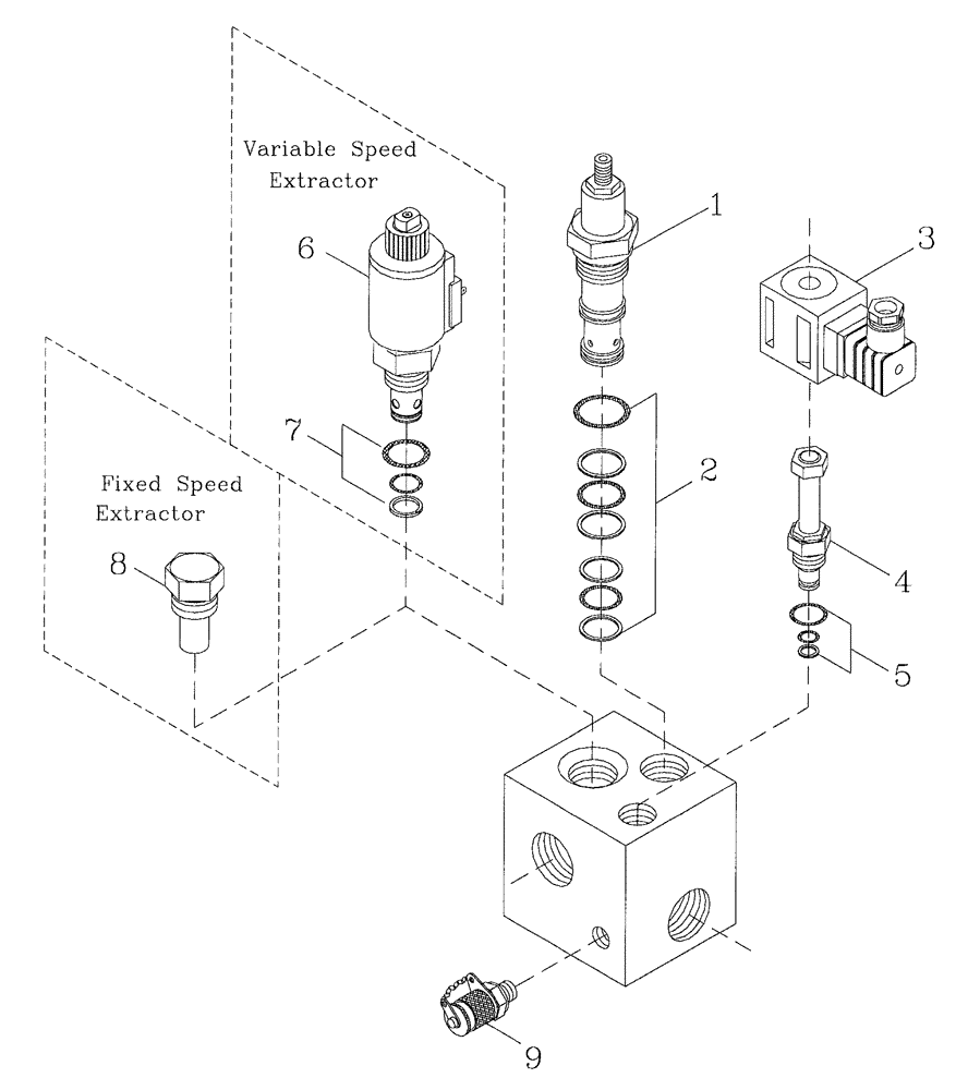 Схема запчастей Case IH 7700 - (B05[11]) - HYDRAULIC SOLENOID RELIEF VALVE Hydraulic Components & Circuits