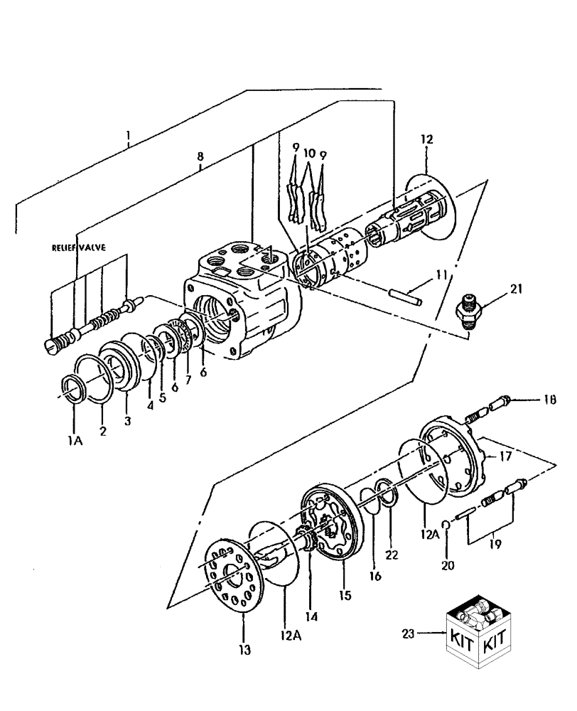 Схема запчастей Case IH DX60 - (04.05) - POWER STEERING CASE (04) - FRONT AXLE & STEERING