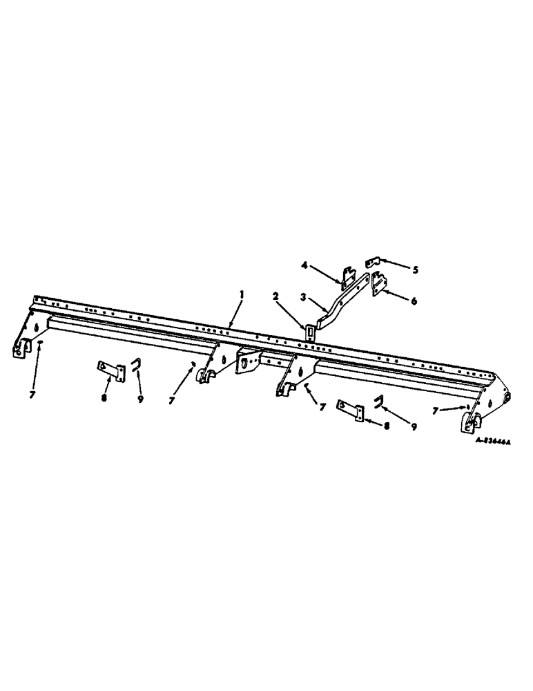 Схема запчастей Case IH 56-SERIES - (N-08) - MAIN FRAME AND CYLINDER BRACKET, FOR 6-ROW PLANTERS, BUILT 