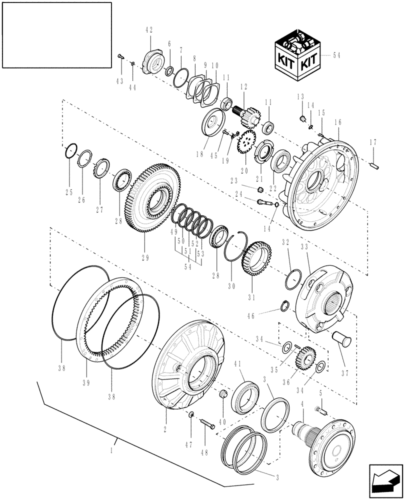 Схема запчастей Case IH 7010 - (25.310.02[02]) - FINAL DRIVE, PLANETARY - 9010 (25) - FRONT AXLE SYSTEM