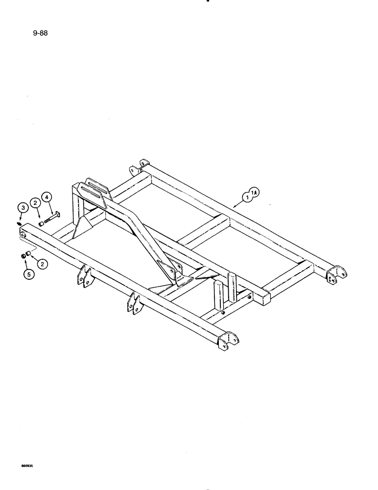 Схема запчастей Case IH 8500 - (9-088) - DRILL FRAME SECTION NUMBER FIVE, 45 FOOT WIDE DRILL (09) - CHASSIS/ATTACHMENTS