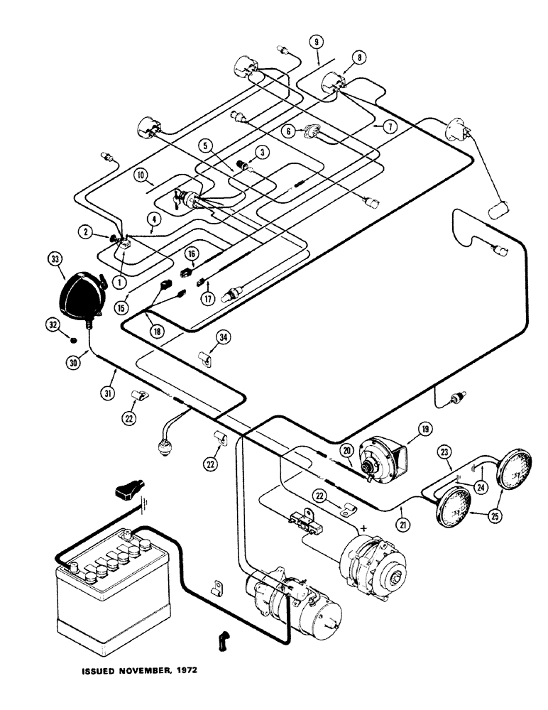 Схема запчастей Case IH M570 - (042) - LIGHTS AND ACCESSORY WIRING (04) - ELECTRICAL SYSTEMS