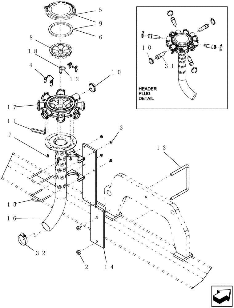 Схема запчастей Case IH SDX30 - (6.010.1) - ADX AIR CART EZ FLOW HEADER MOUNTS Related Equipment