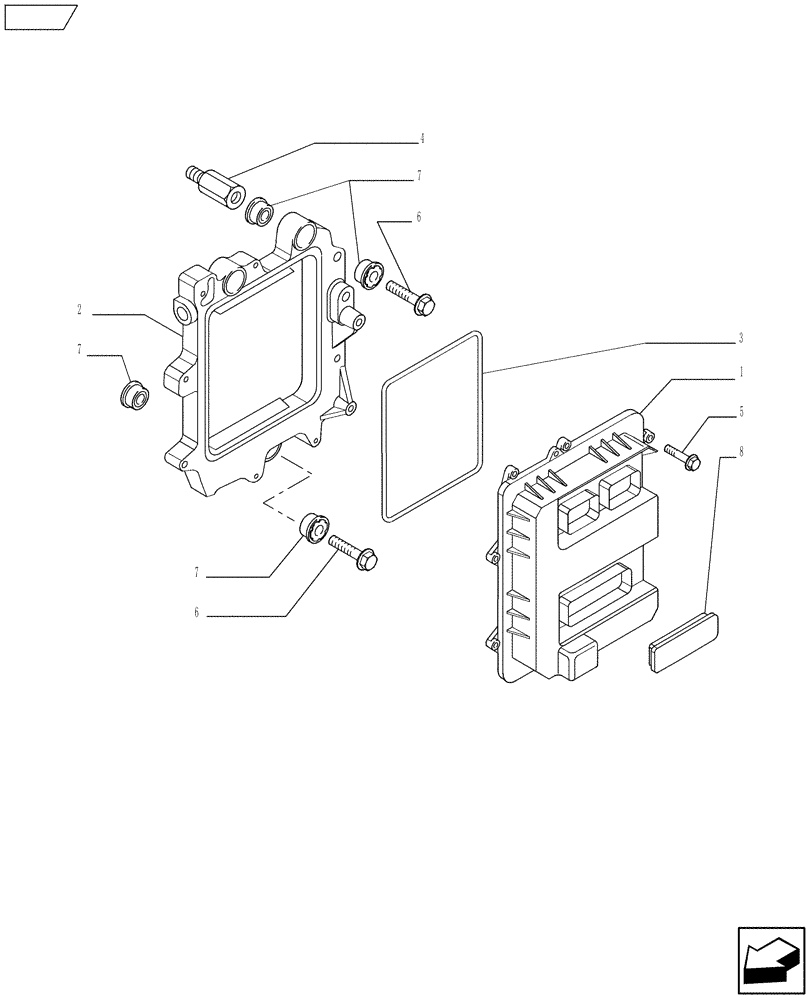 Схема запчастей Case IH F2CFZ613A E016 - (55.640.01) - ELECTRONIC INJECTION (504242803) (55) - ELECTRICAL SYSTEMS