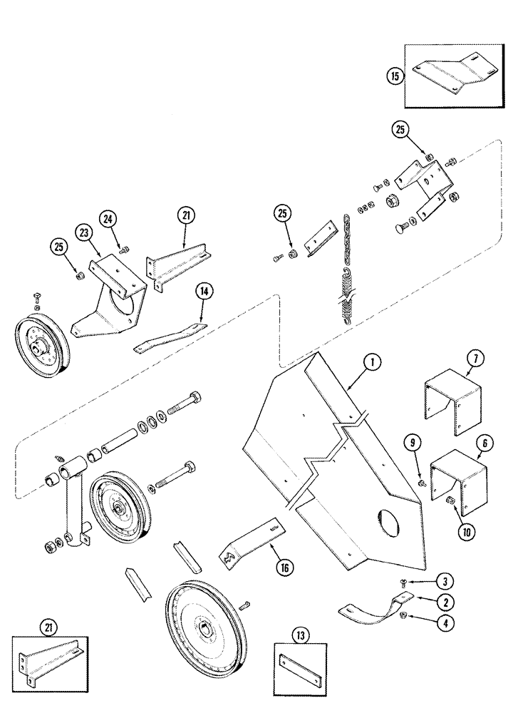 Схема запчастей Case IH 1010 - (09A-22) - HYDRAULIC REEL DRIVE ATTACHMENT - 1440E, 1460E AND 1480E COMBINE (09) - CHASSIS/ATTACHMENTS