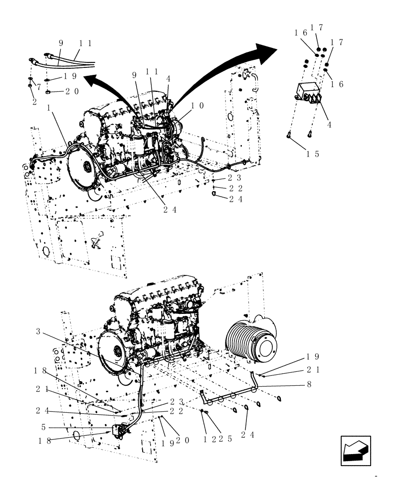 Схема запчастей Case IH 9120 - (55.100.07[03]) - WIRE HARNESSES, ENGINE - 9120 (55) - ELECTRICAL SYSTEMS