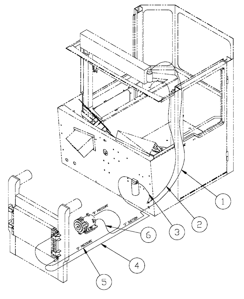 Схема запчастей Case IH FLX3300B - (01-014) - AC HOSE KIT (FLX3300B CASE ENGINE) (10) - CAB