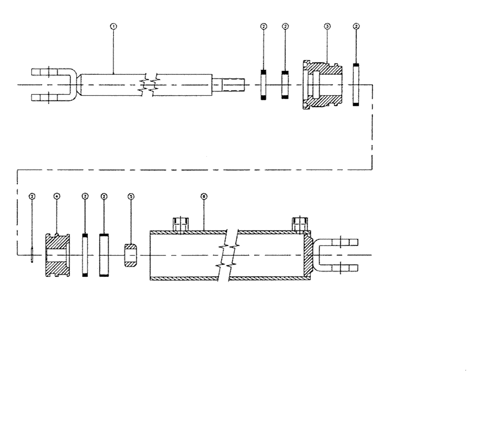 Схема запчастей Case IH TYLER - (06-002) - HYDRAULIC CYLINDER - BOOM HEIGHT Cylinders