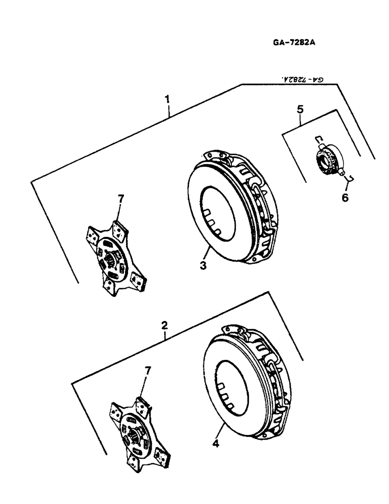 Схема запчастей Case IH 844S - (07-006) - SINGLE CLUTCH, (-XXX) (04) - Drive Train