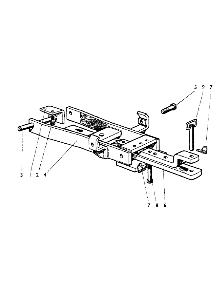 Схема запчастей Case IH 990A - (60A) - UNIVERSAL DRAWBAR Drawbars & Hitches