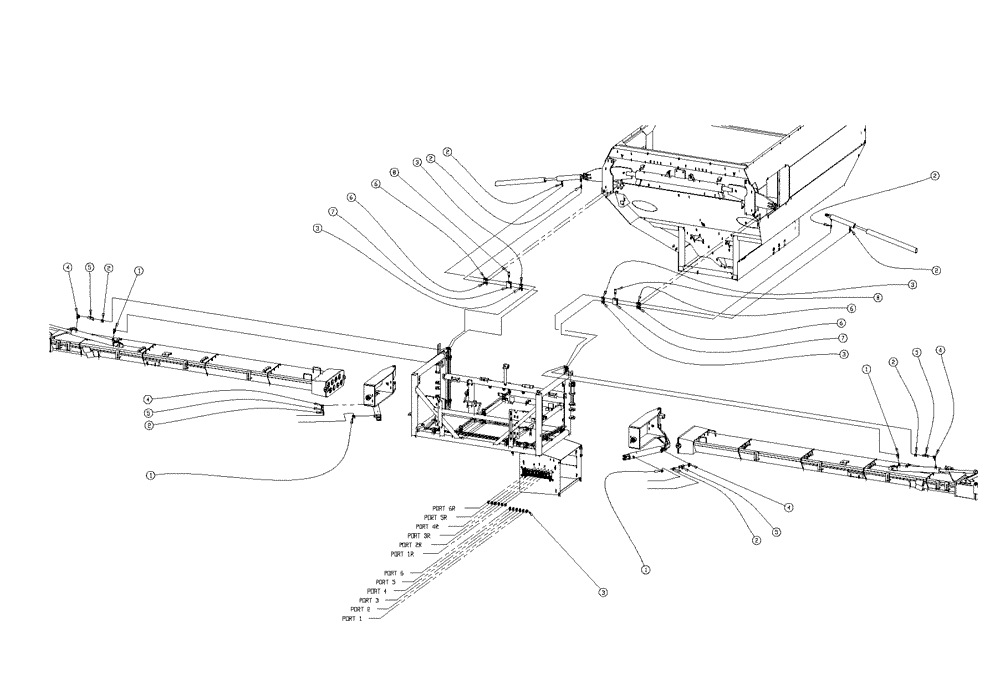 Схема запчастей Case IH 438 - (01-010) - BOOMS HYDRAULIC GROUP Basic Unit