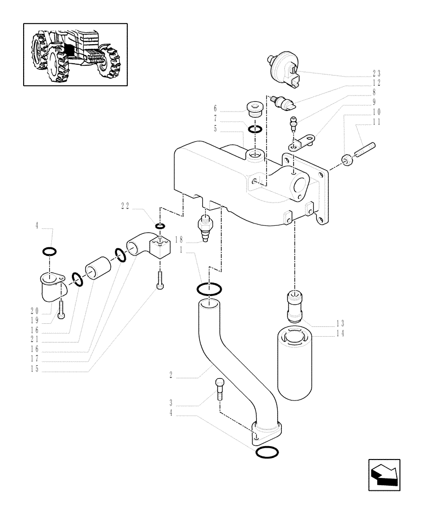 Схема запчастей Case IH MXU115 - (1.32.8[01]) - PUMPS FOR HYDRAULIC SYSTEM AND LIFT (03) - TRANSMISSION