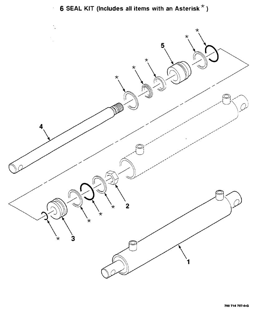 Схема запчастей Case IH RS561A - (8-030) - HYDRAULIC CYLINDER ASSEMBLY,  UPPER BALE TENSION,  700714707 COMPLETE (07) - HYDRAULICS