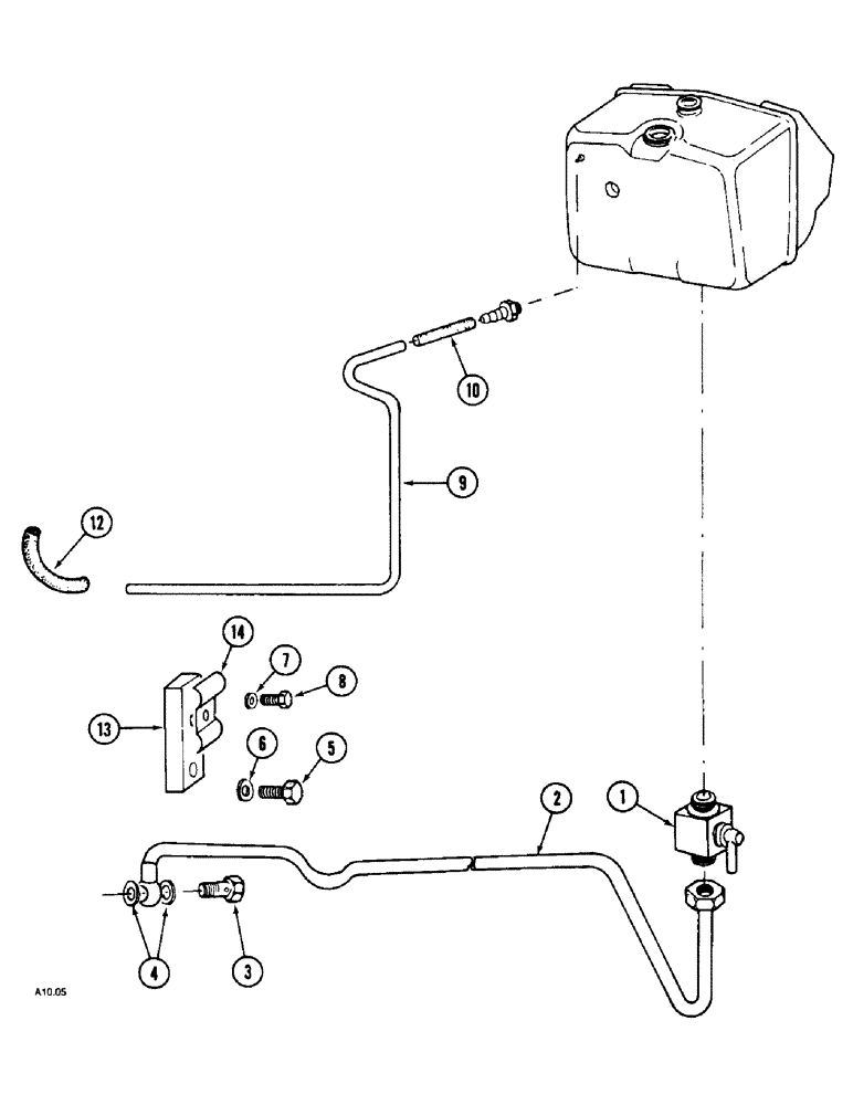 Схема запчастей Case IH 2140 - (3-04) - FUEL PIPES (03) - FUEL SYSTEM