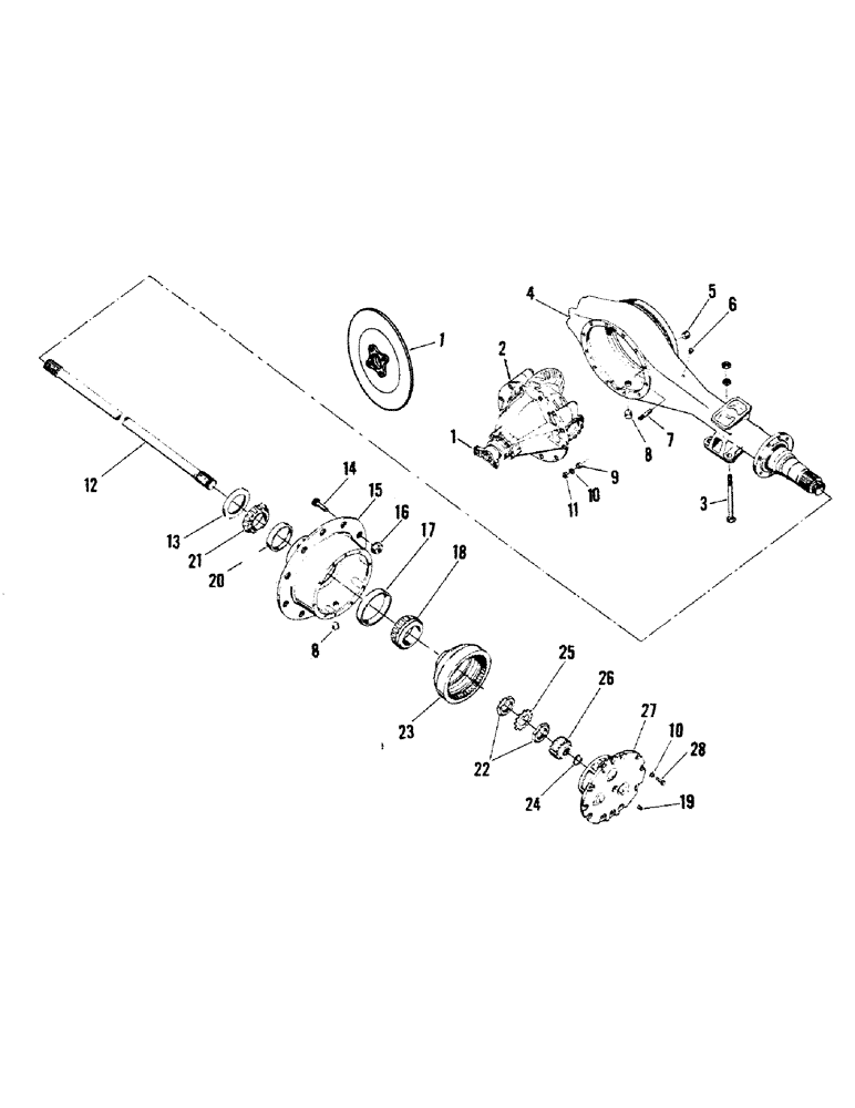 Схема запчастей Case IH STEIGER - (04-58) - AXLE ASSEMBLY, CLARK, 1972 SWC (04) - Drive Train