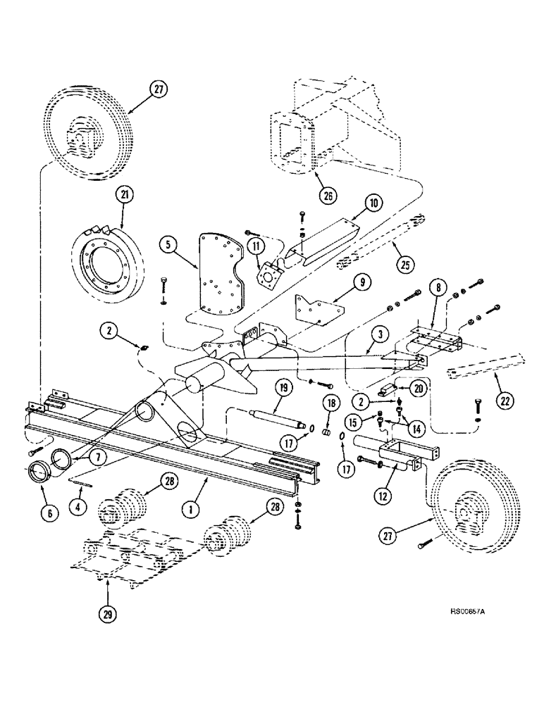 Схема запчастей Case IH 1680 - (6-84) - TRACK (03) - POWER TRAIN