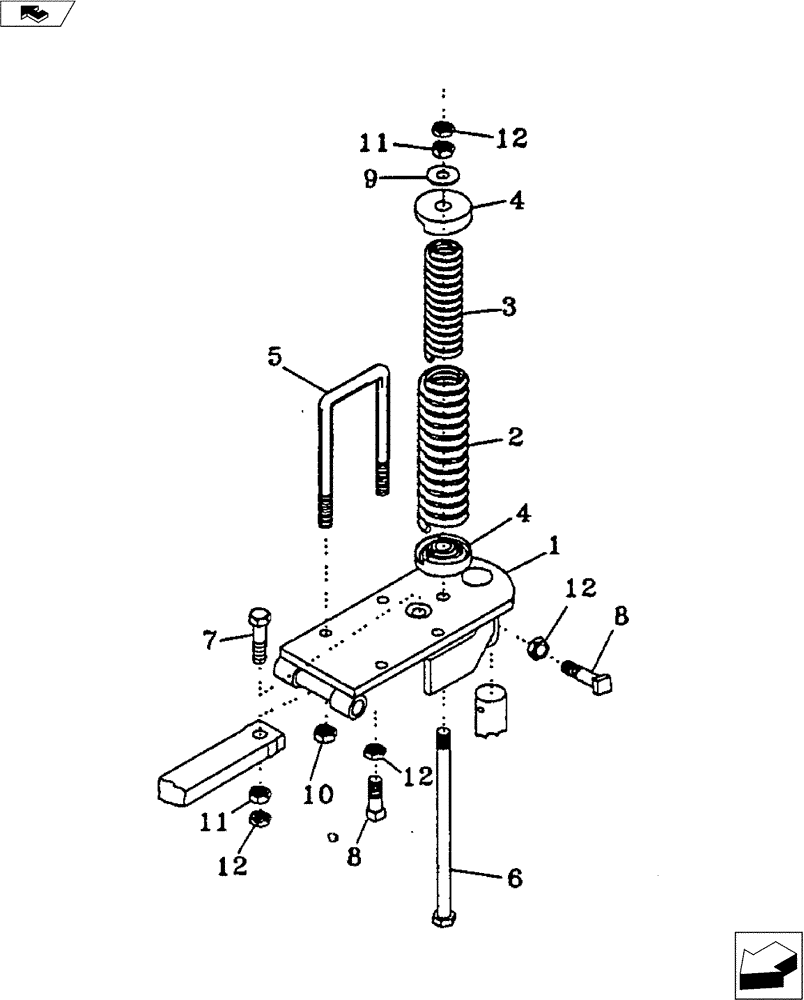 Схема запчастей Case IH 5250 - (75.200.12) - HEAVY DUTY SPRING C-S MOUNT (75) - SOIL PREPARATION