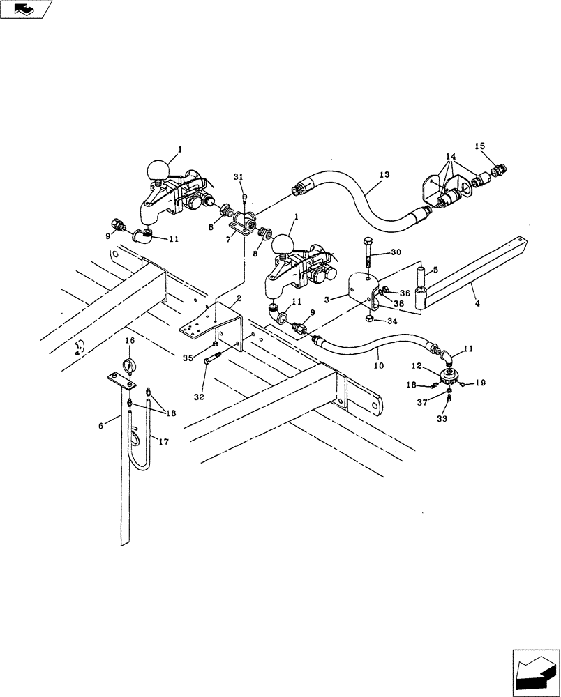 Схема запчастей Case IH 5250 - (75.200.07) - DOUBLE SQUIBB ASSEMBLY(WITH 2 MANIFOLDS) (75) - SOIL PREPARATION