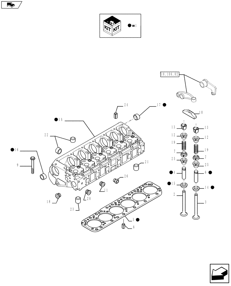 Схема запчастей Case IH F3BFA613C E006 - (10.101.01) - CYLINDER HEAD & RELATED PARTS (10) - ENGINE