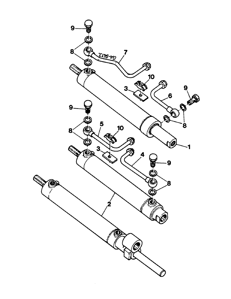 Схема запчастей Case IH 644 - (2G06) - STEERING CYLINDER (07) - HYDRAULICS