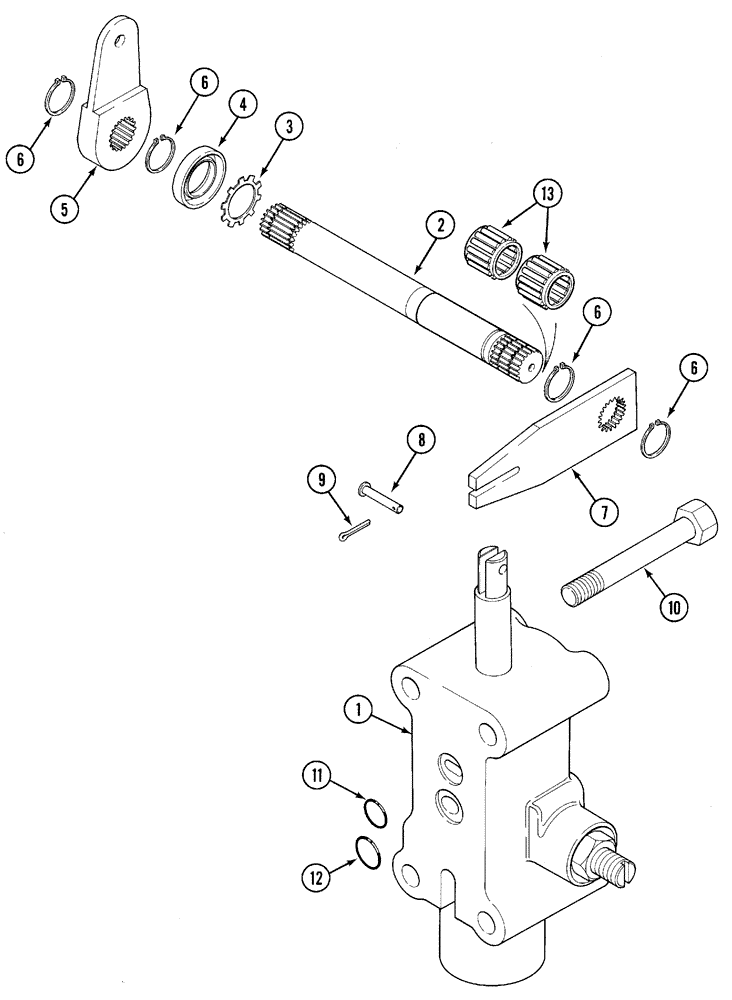 Схема запчастей Case IH 5220 - (6-084) - PTO, VALVE AND LINKAGE, UP TO JJF1029999 (06) - POWER TRAIN